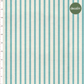 Mint Ecru Striped Patterned Digital Printed Fabric